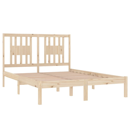 Bed Frame Solid Wood Pine 140x190 cm