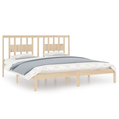 Bed Frame Solid Wood Pine 200x200 cm