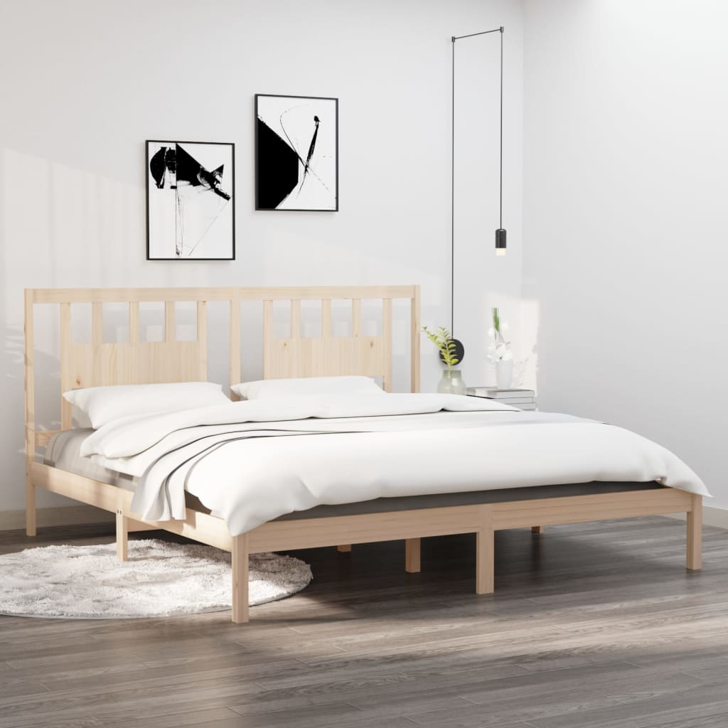 Bed Frame Solid Wood Pine 200x200 cm