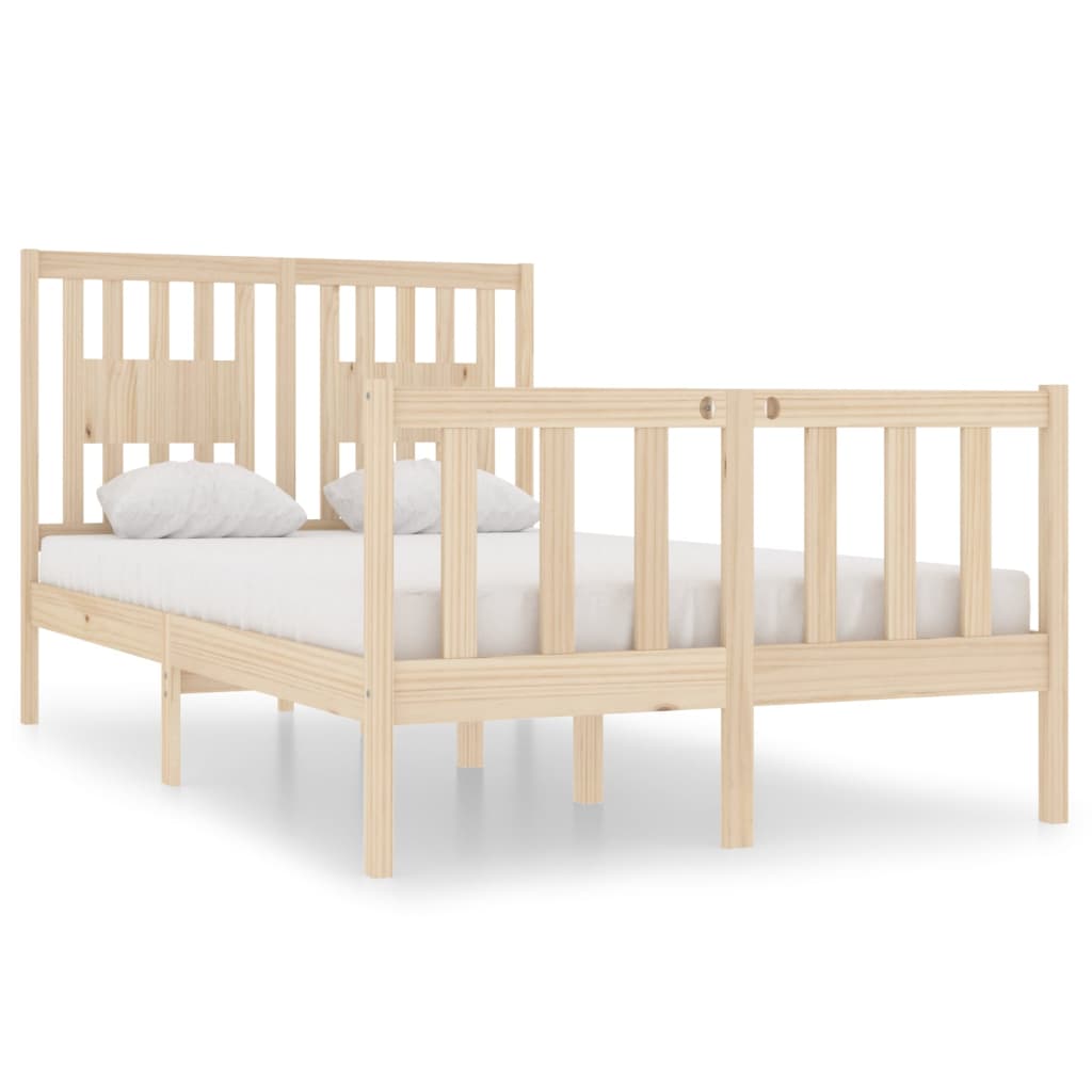 Bed Frame without Mattress 120x190 cm Small Double Solid Wood