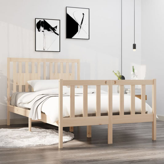 Bed Frame without Mattress 120x190 cm Small Double Solid Wood