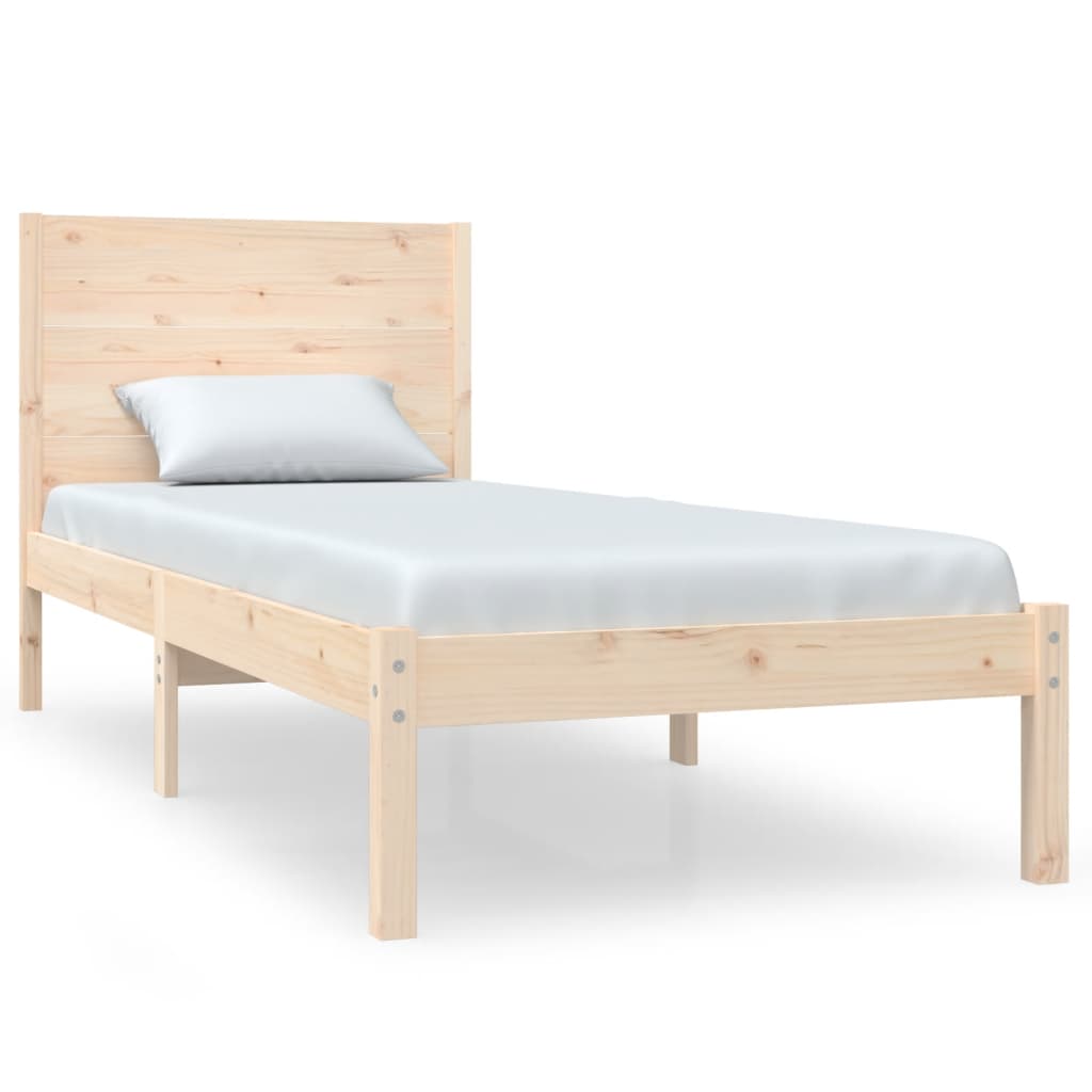 Bed Frame without Mattress 75x190 cm Small Single Solid Wood