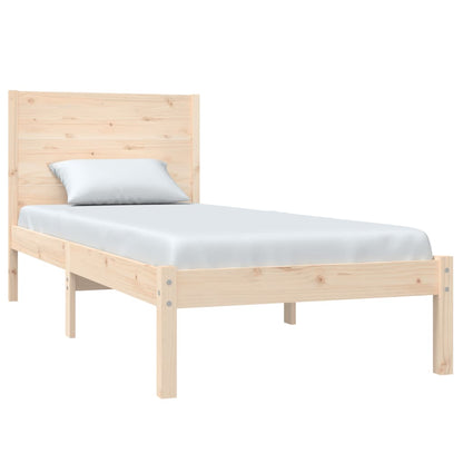 Bed Frame without Mattress 75x190 cm Small Single Solid Wood