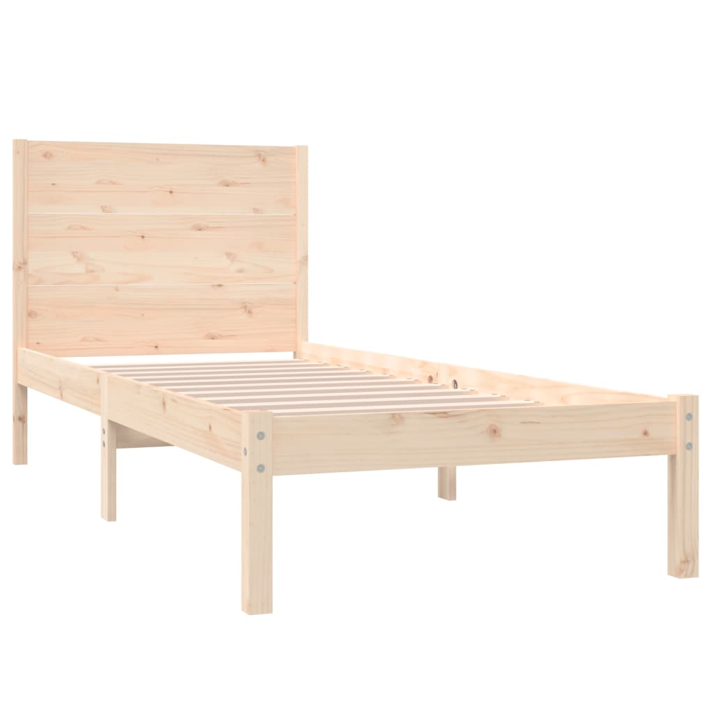 Bed Frame without Mattress 75x190 cm Small Single Solid Wood