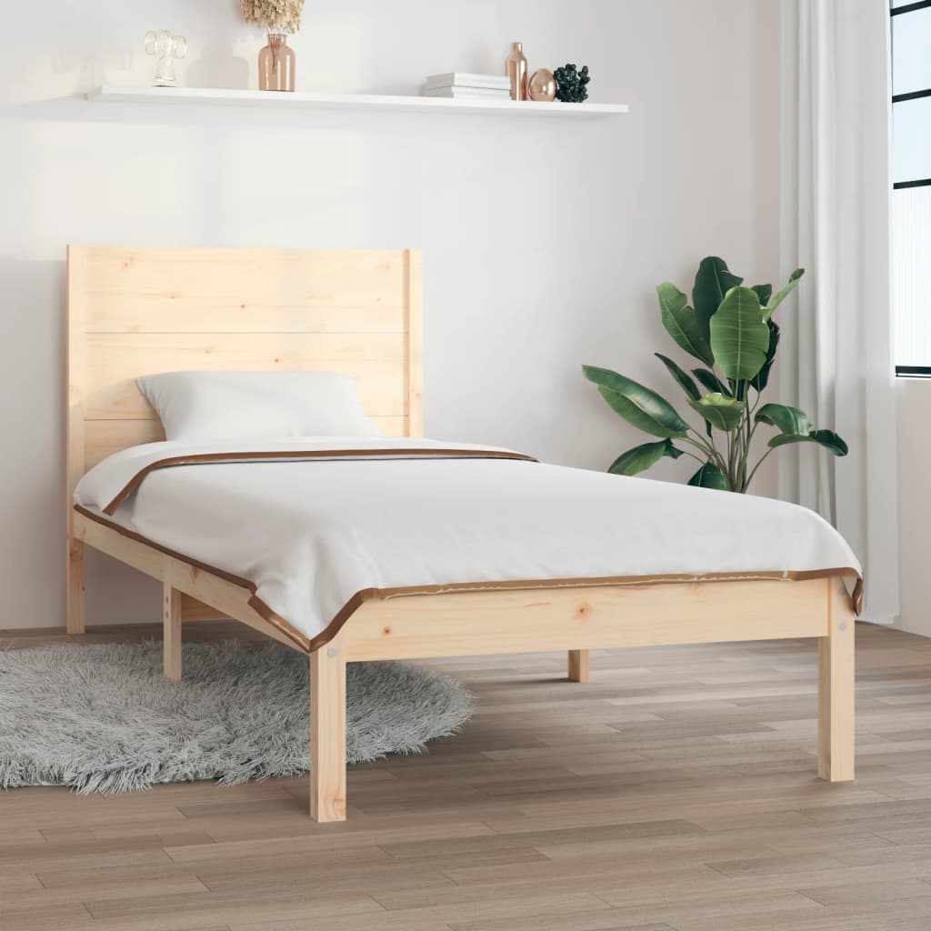 Bed Frame without Mattress 75x190 cm Small Single Solid Wood