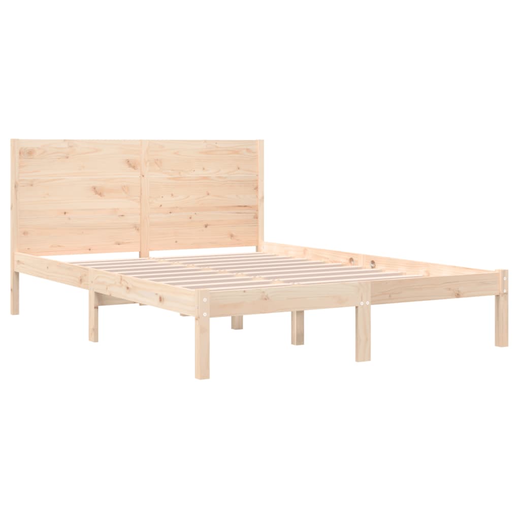 Bed Frame Solid Wood Pine 120x200 cm