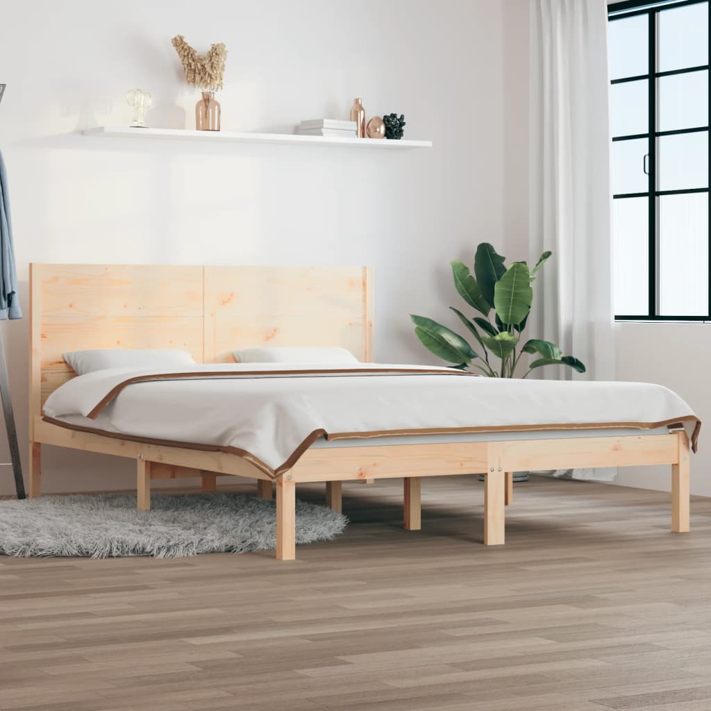 Bed Frame Solid Wood Pine 120x200 cm