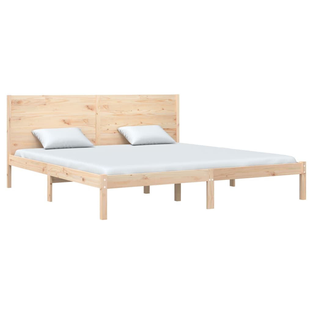 Bed Frame Solid Wood 180x200 cm Super King Size