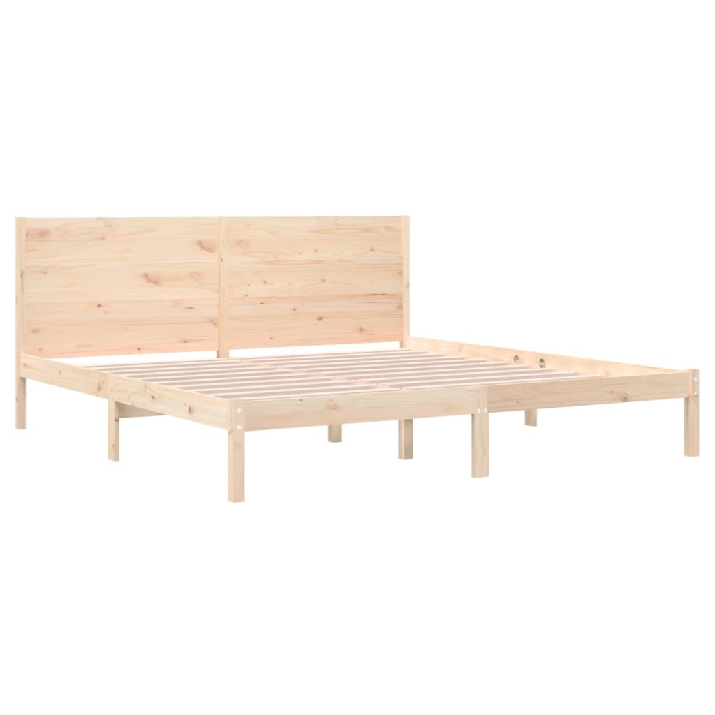 Bed Frame Solid Wood 180x200 cm Super King Size