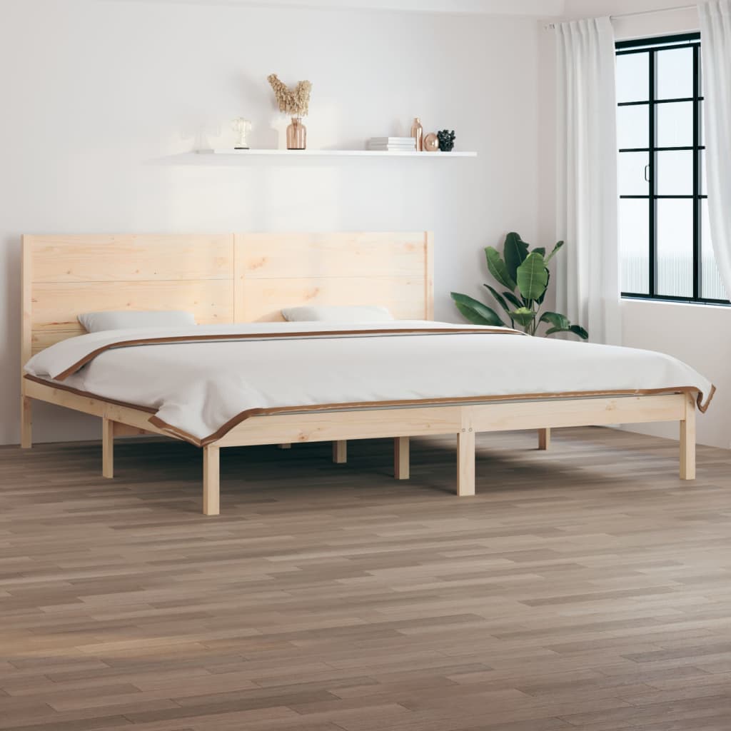 Bed Frame Solid Wood 180x200 cm Super King Size