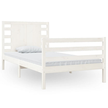 Bed Frame without Mattress White 90x200 cm Solid Wood Pine