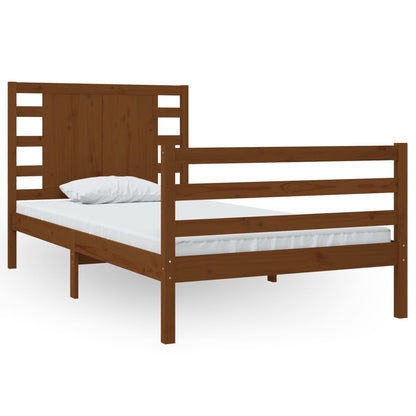 Bed Frame Honey Brown Solid Wood Pine 90x200 cm