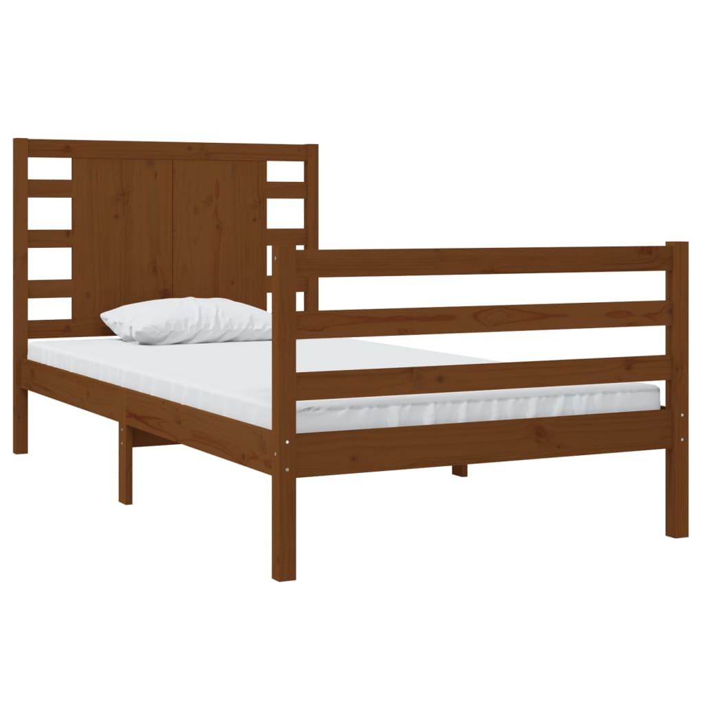 Bed Frame Honey Brown Solid Wood Pine 90x200 cm