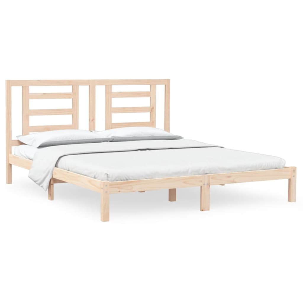 Bed Frame Solid Wood 180x200 cm Super King Size