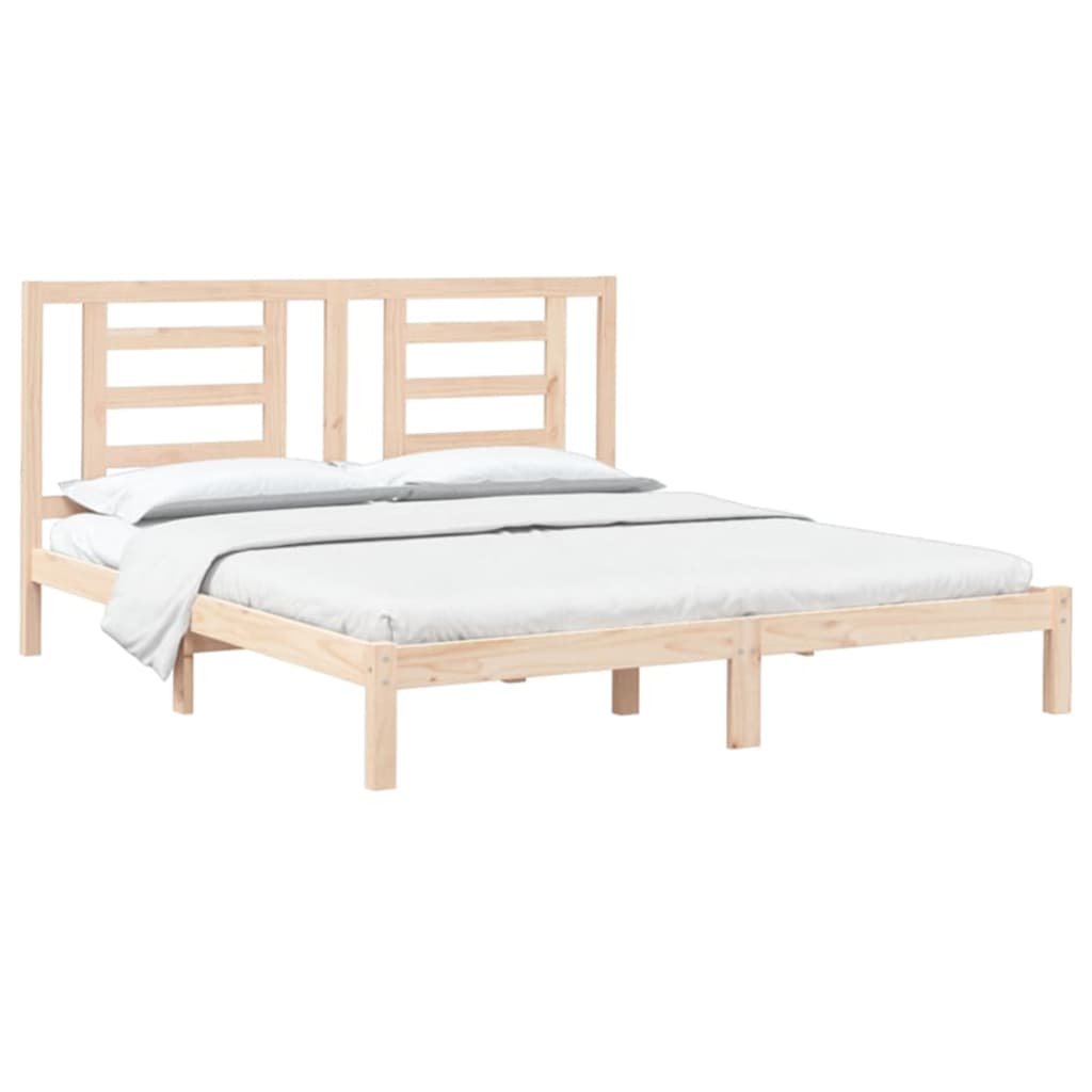 Bed Frame Solid Wood 180x200 cm Super King Size