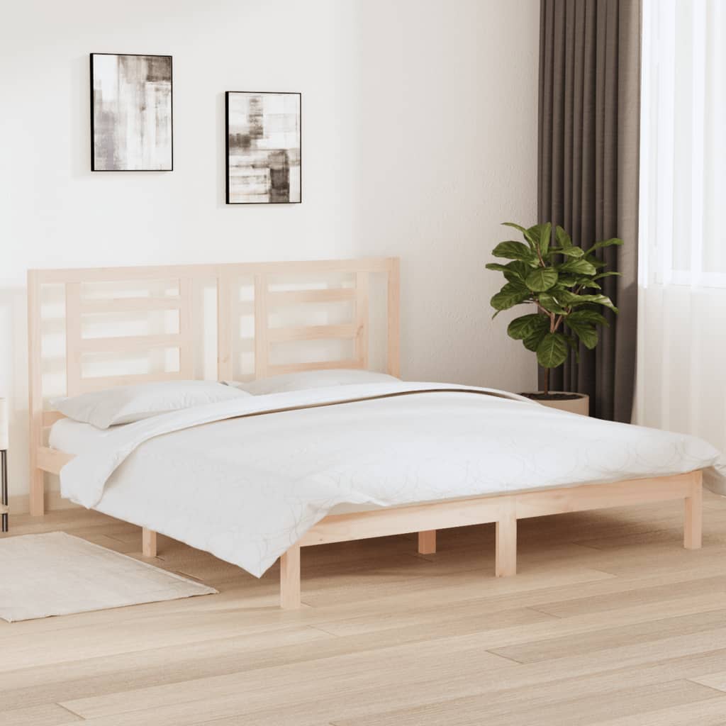 Bed Frame Solid Wood 180x200 cm Super King Size