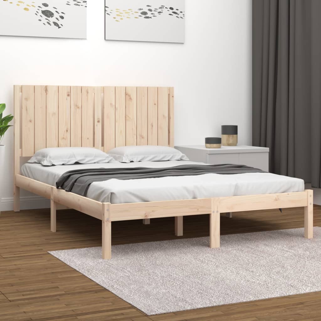 Bed Frame Solid Wood Pine 140x200 cm