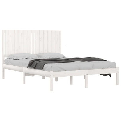 Bed Frame without Mattress White 140x200 cm Solid Wood Pine