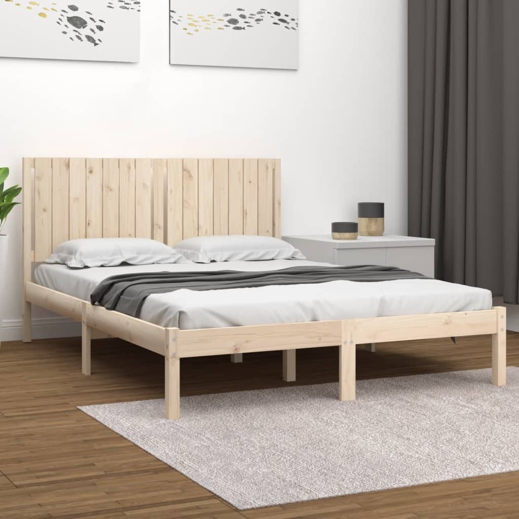 Bed Frame Solid Wood Pine 160x200 cm