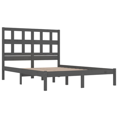 Bed Frame without Mattress Grey 160x200 cm Solid Wood Pine