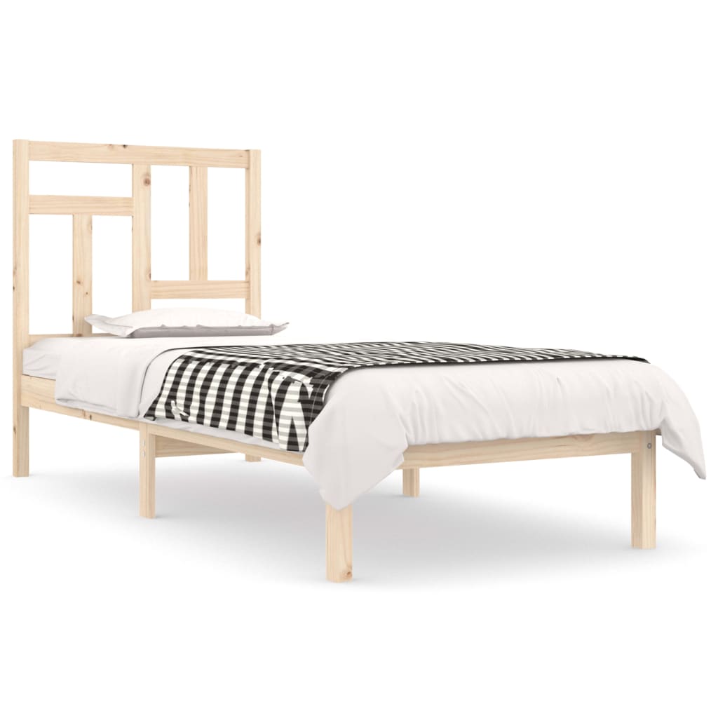 Bed Frame Solid Wood Pine 90x200 cm