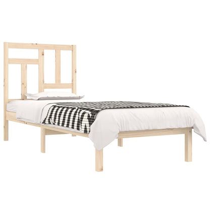 Bed Frame Solid Wood Pine 90x200 cm