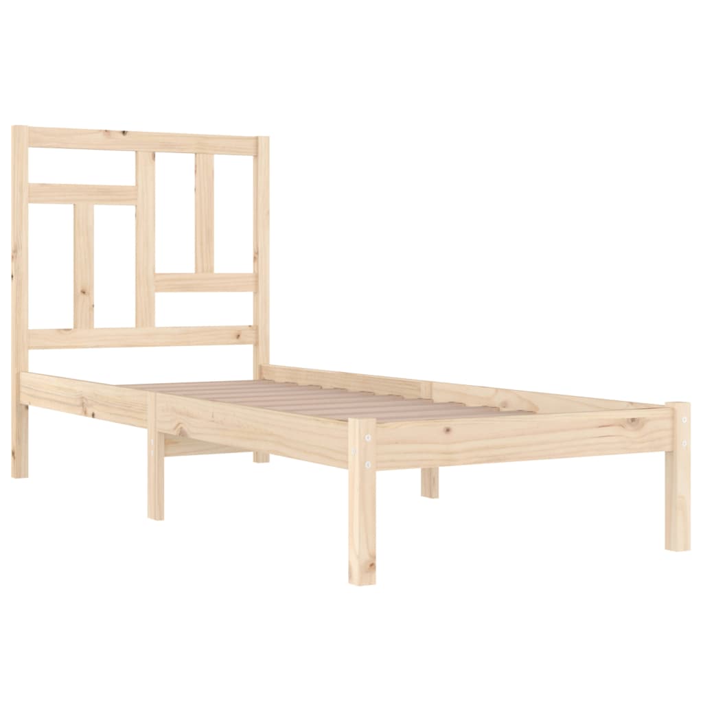 Bed Frame Solid Wood Pine 90x200 cm