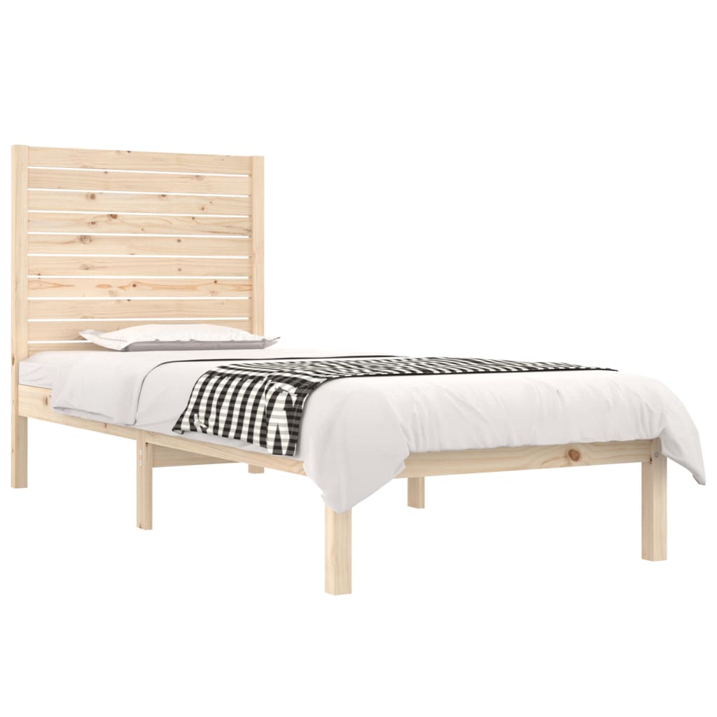 Bed Frame without Mattress 90x190 cm Single Solid Wood