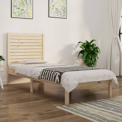 Bed Frame without Mattress 90x190 cm Single Solid Wood