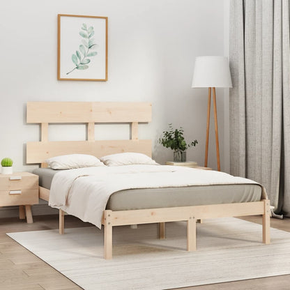 Bed Frame without Mattress 140x190 cm Solid Wood