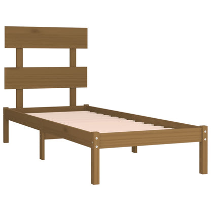 Bed Frame Honey Brown Solid Wood 100x200 cm