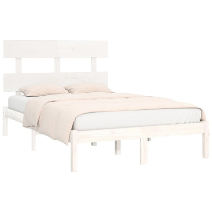 Bed Frame without Mattress White 120x200 cm Solid Wood