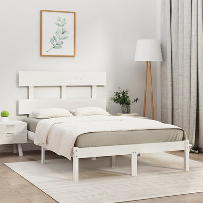 Bed Frame without Mattress White 120x200 cm Solid Wood