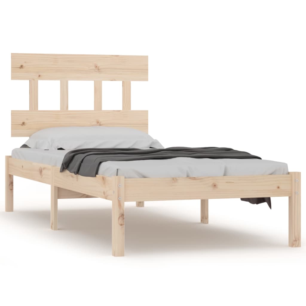 Bed Frame without Mattress 90x190 cm Single Solid Wood