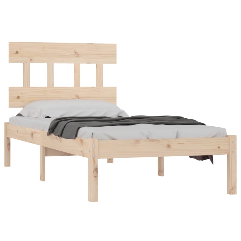 Bed Frame without Mattress 90x190 cm Single Solid Wood