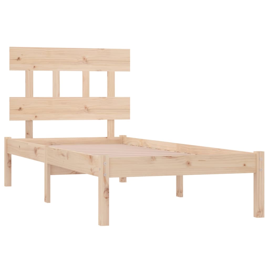 Bed Frame without Mattress 90x190 cm Single Solid Wood