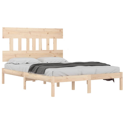 Bed Frame without Mattress 140x190 cm Solid Wood