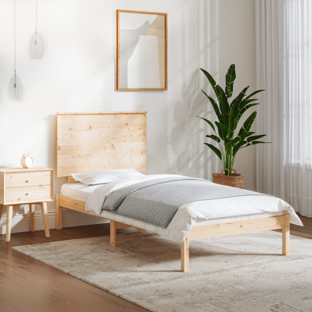 Bed Frame Solid Wood Pine 90x200 cm