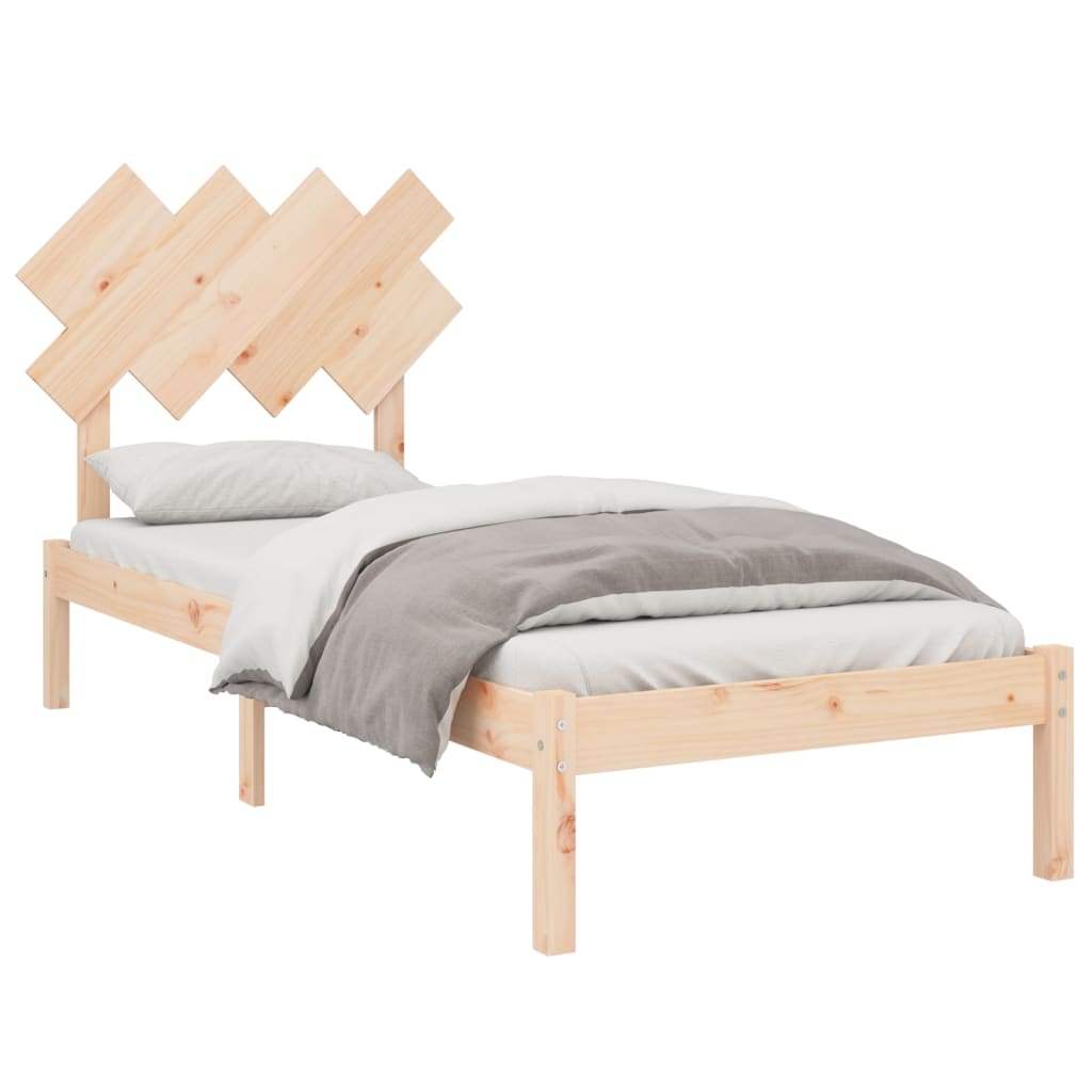 Bed Frame without Mattress 90x190 cm Single Solid Wood