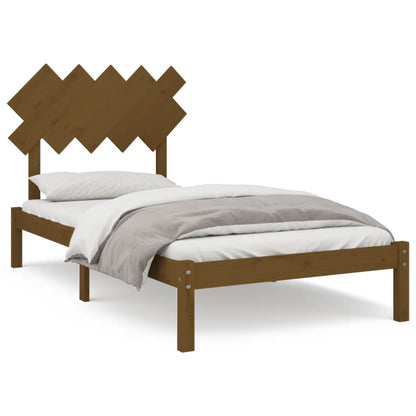 Bed Frame Honey Brown 100x200 cm Solid Wood