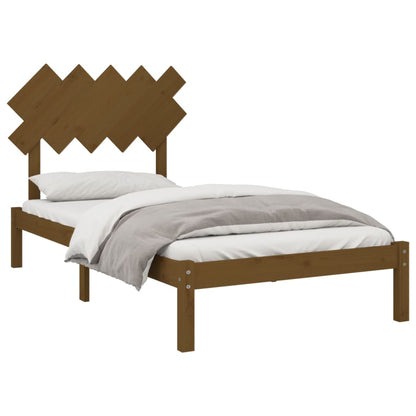 Bed Frame Honey Brown 100x200 cm Solid Wood