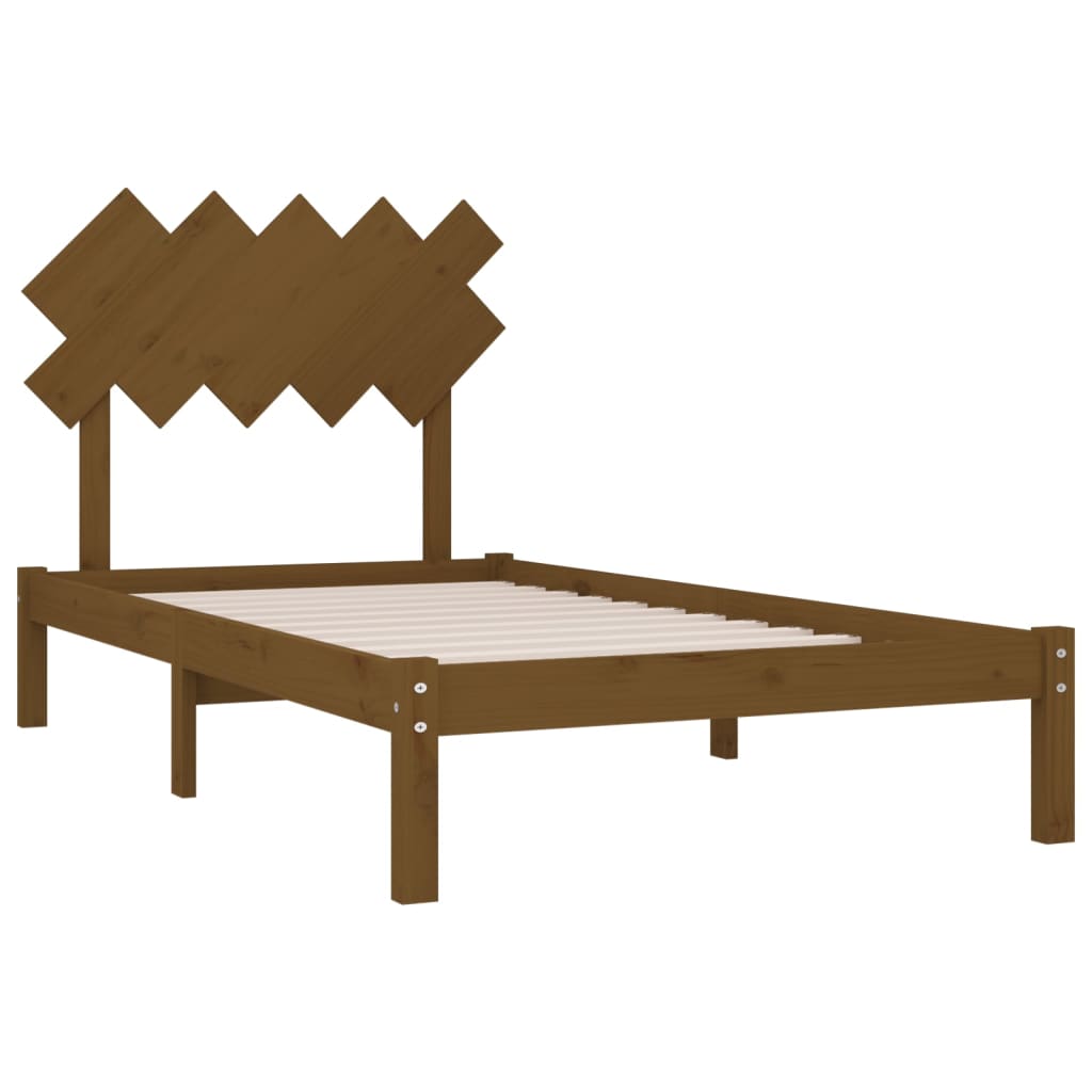 Bed Frame Honey Brown 100x200 cm Solid Wood