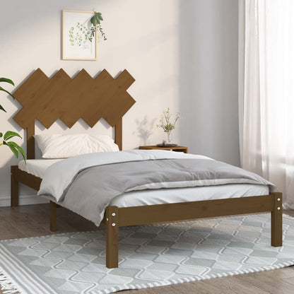 Bed Frame Honey Brown 100x200 cm Solid Wood