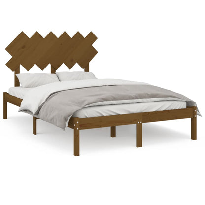 Bed Frame Honey Brown 120x200 cm Solid Wood