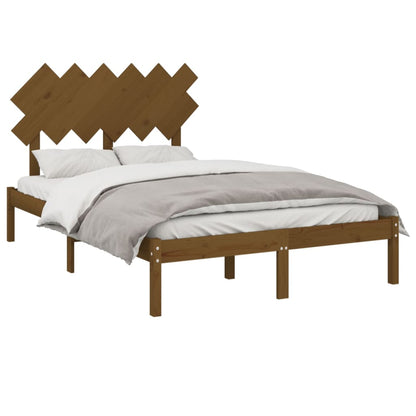 Bed Frame Honey Brown 120x200 cm Solid Wood