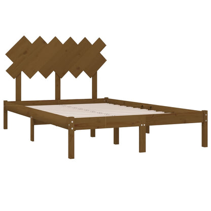 Bed Frame Honey Brown 120x200 cm Solid Wood