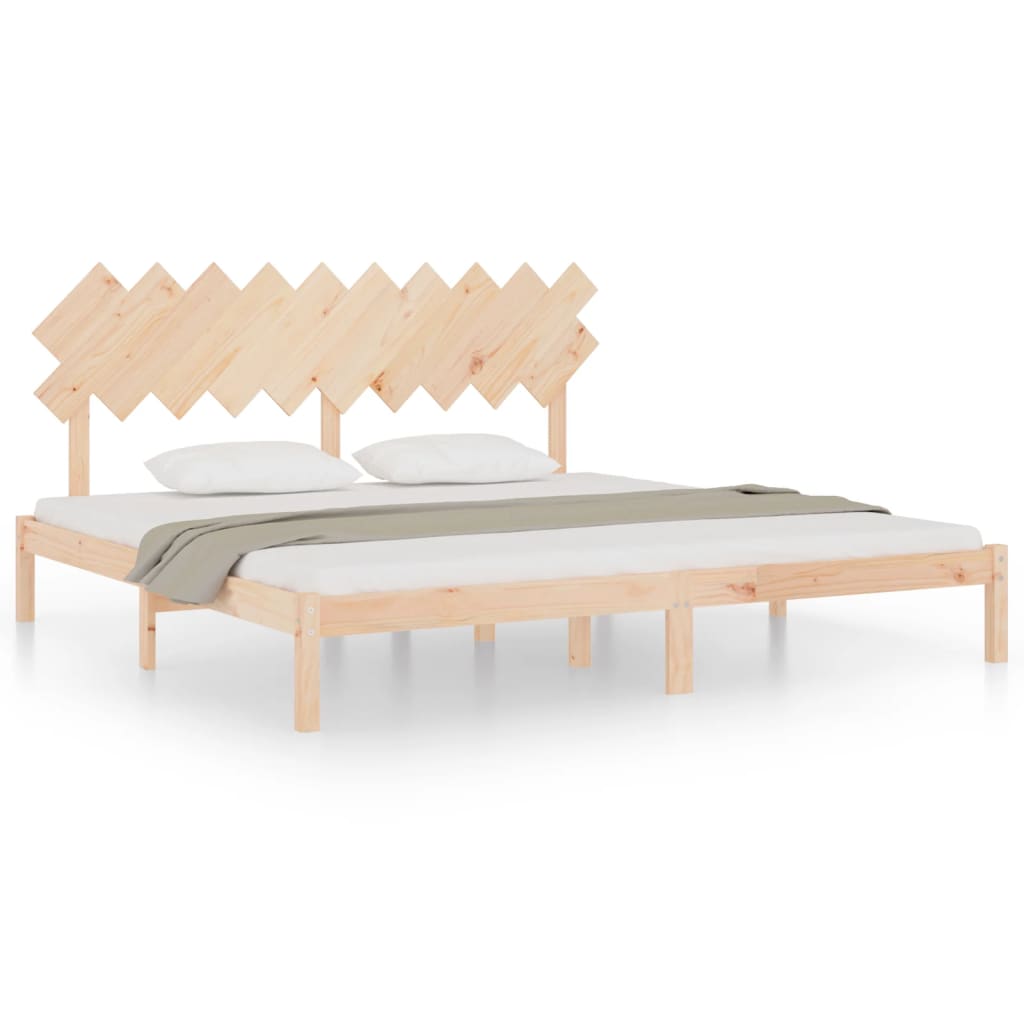 Bed Frame 200x200 cm Solid Wood