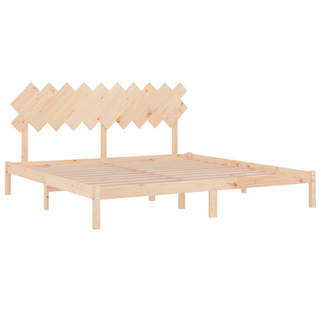 Bed Frame 200x200 cm Solid Wood