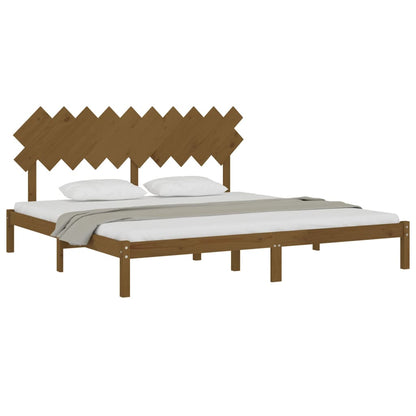 Bed Frame without Mattress Honey Brown 200x200 cm Solid Wood