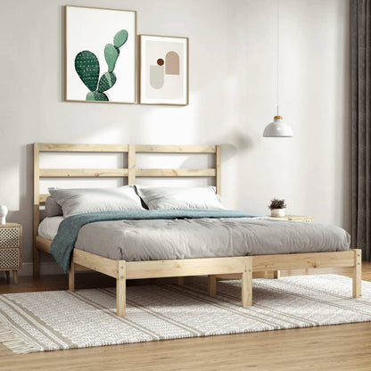 Bed Frame Solid Wood Pine 160x200 cm